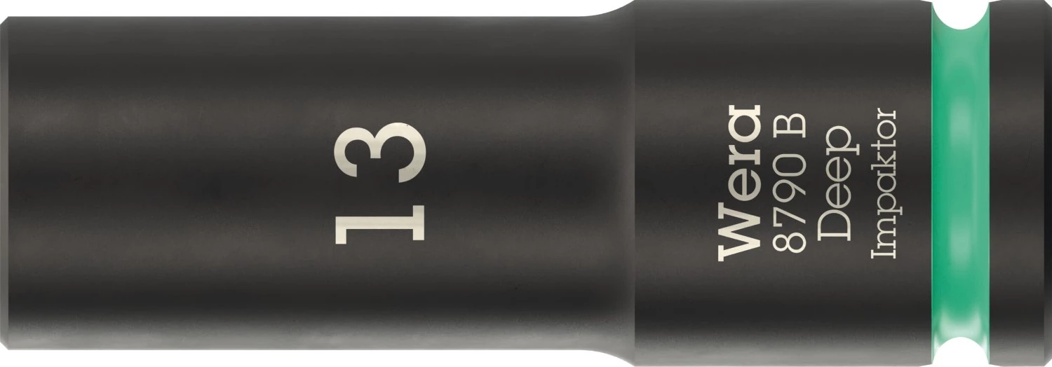 Wera 05005554001 8790 B Impaktor Deep Lange Krachtdop - 3/8"- Zeskant - 13 X 63mm