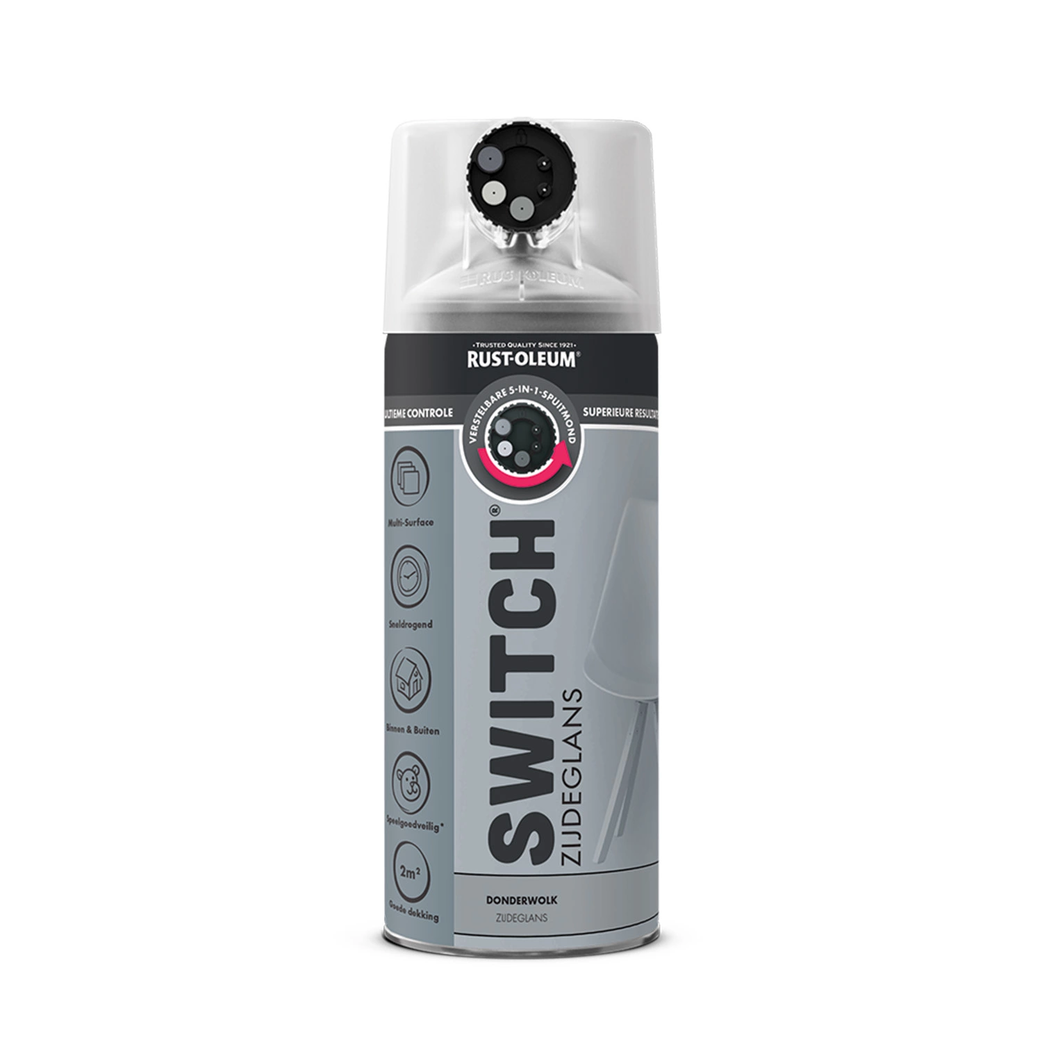 Rust-Oleum Switch Spuitlak - Zijdeglans Donderwolk - 400ml