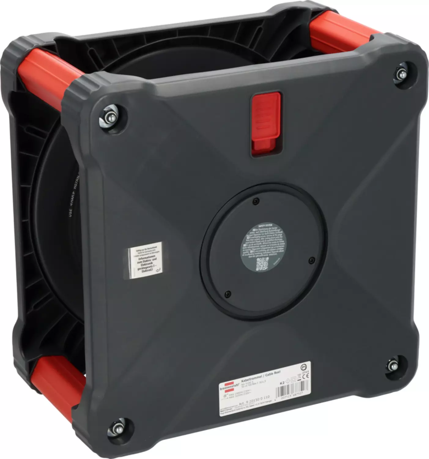 Brennenstuhl Professional KA 5100 Bouwplaats Cube 5 Voudig Kabelhaspel H07RN-F 3G1.5 - IP44 - 50m - Zwart thumbnail 2