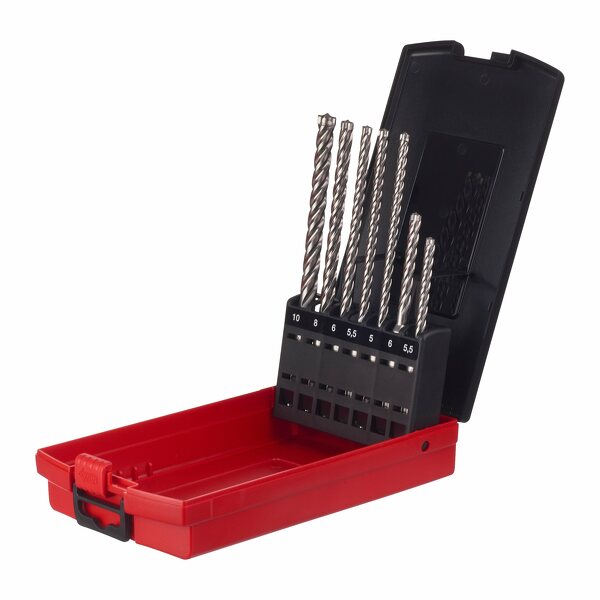 Milwaukee 4932478626 SDS-plus MX4 Hamerboor Set (7-delig) - 4-kanten Snijdend