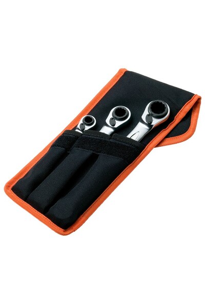Bahco S4RM/3T 3-delige Ringratelset - 4-in-1 - 8-19mm