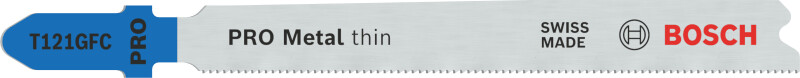 Bosch PRO T121GFC Metal Thin Decoupeerzaagblad - 92mm - Metaal (5st) afbeelding