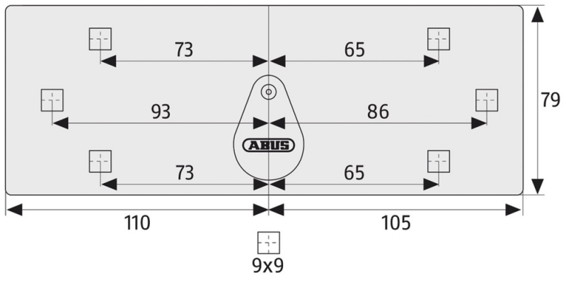 Abus ABU14126BLK Overval Met Discusslot - 222 X 87.3 X 13.4mm - Detailed view of the product