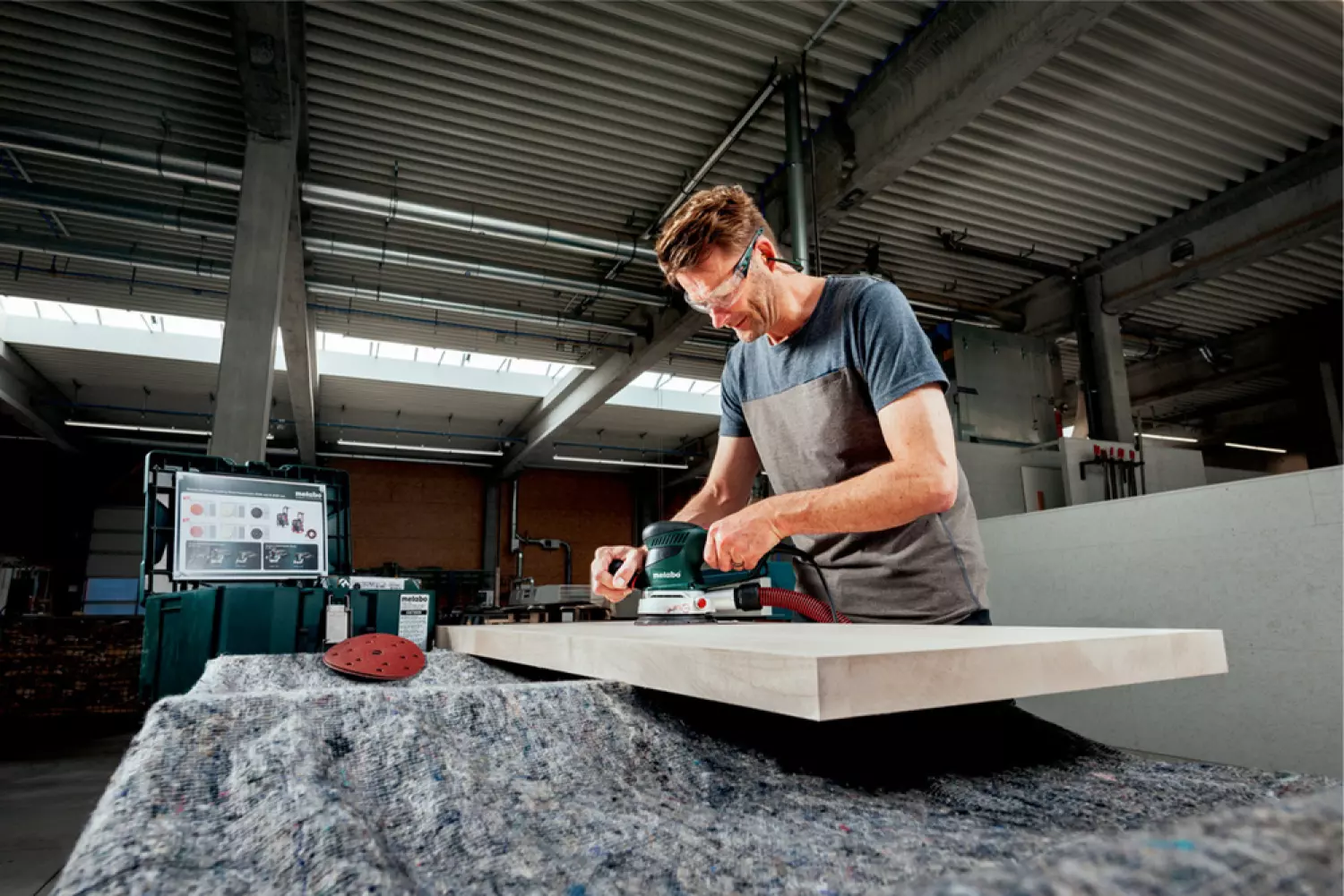 Metabo SXE 450 TurboTec Pro Pack Excentrische schuurmachine in MetaBox - 350W - 150mm - variabel - 600129700