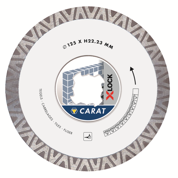 CARAT CTXLOCK125 Diamantzaag X-LOCK TegelsØ125x22,23mm - Detailed view of the product
