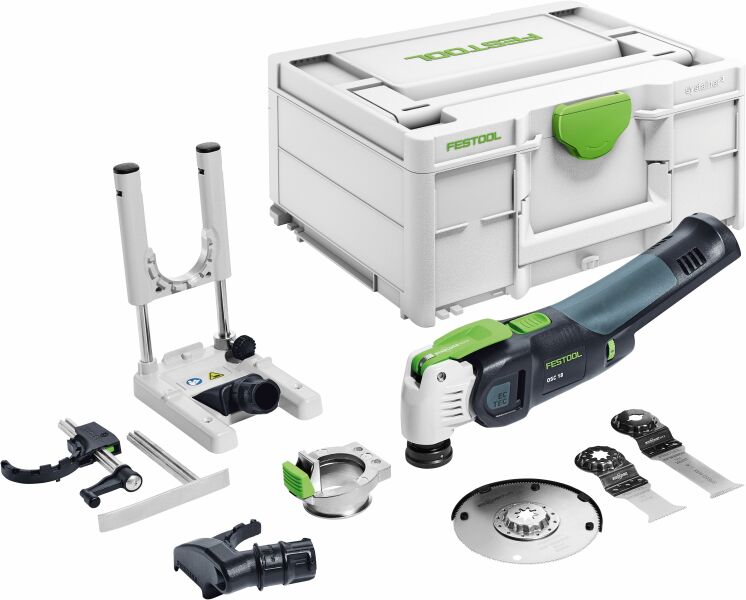 Festool VECTURO OSC 18 E-Basic-Set 18V Li-Ion Accu Oscillerende Multitool Body In Systainer - Koolborstelloos EAN: 4014549361184