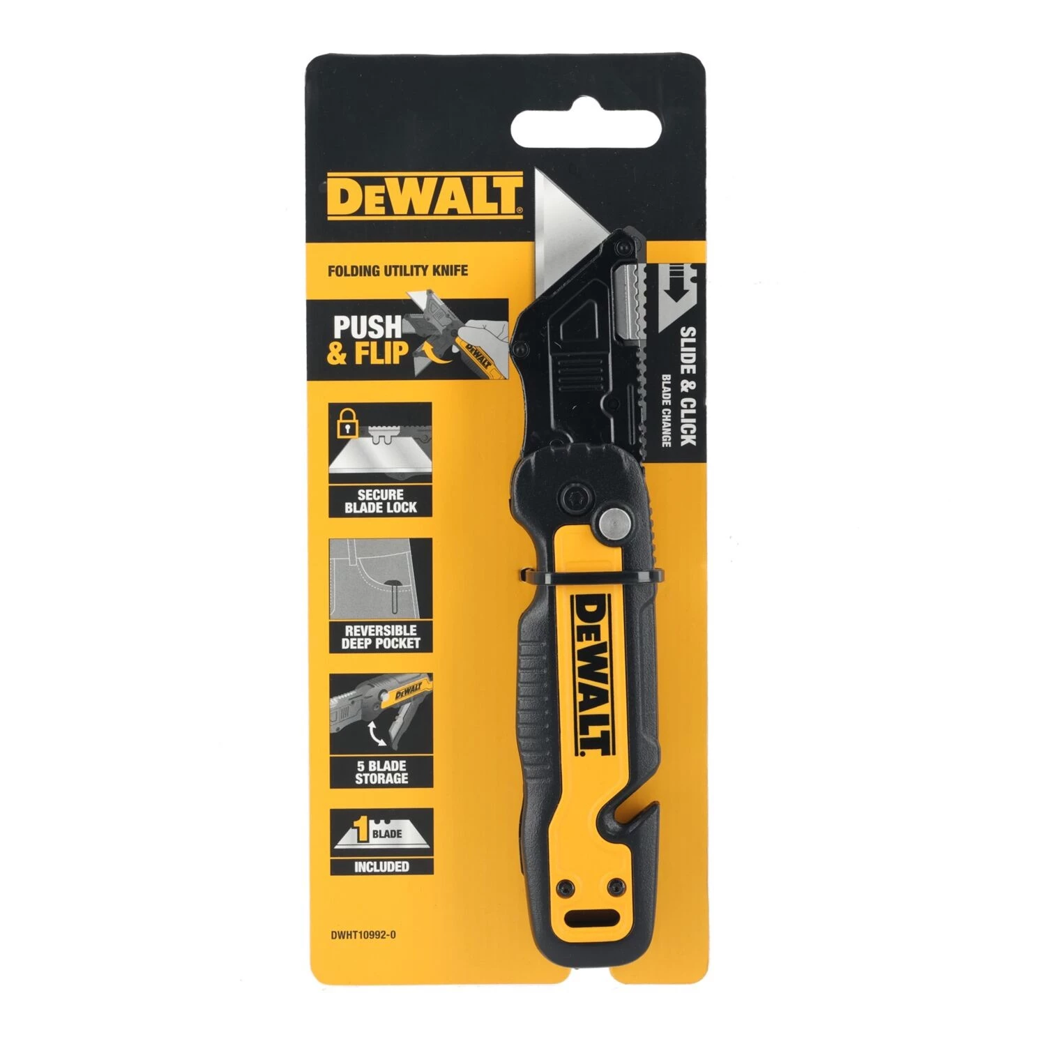 DeWALT DWHT10992-0 Vouwbaar Vast Mes - Met Magazijn thumbnail 4