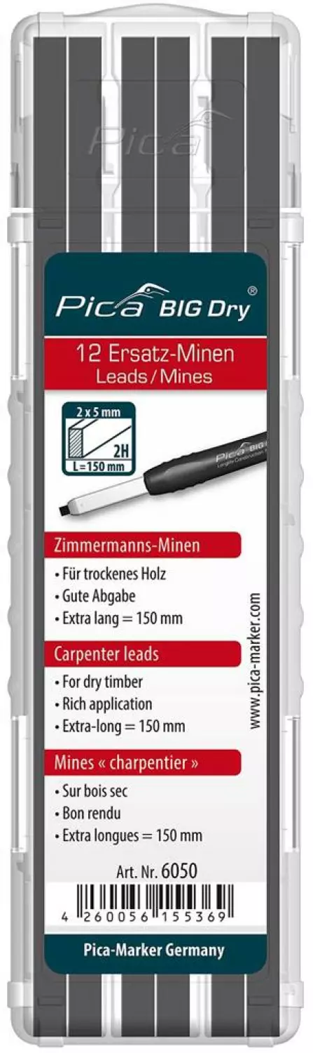 Pica 6050 BIG Dry Navulling - Carpenter 2H (12st)