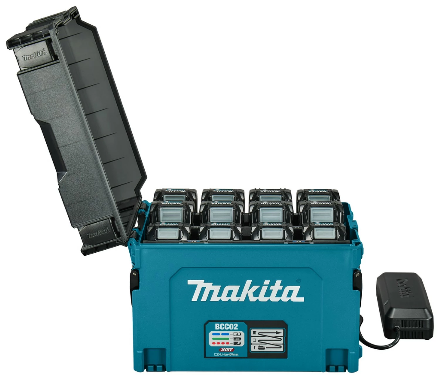 Makita BCC02 XGT Oplaadbox Voor Max 12 Accu's (t/m BL4040F) thumbnail 3