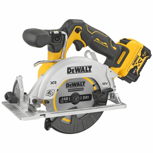 DeWALT DCS512P2-QW 12V Li-ion XR Accu Cirkelzaag Set (2x 5.0Ah) In TSTAK - 140mm - Detailed view of the product