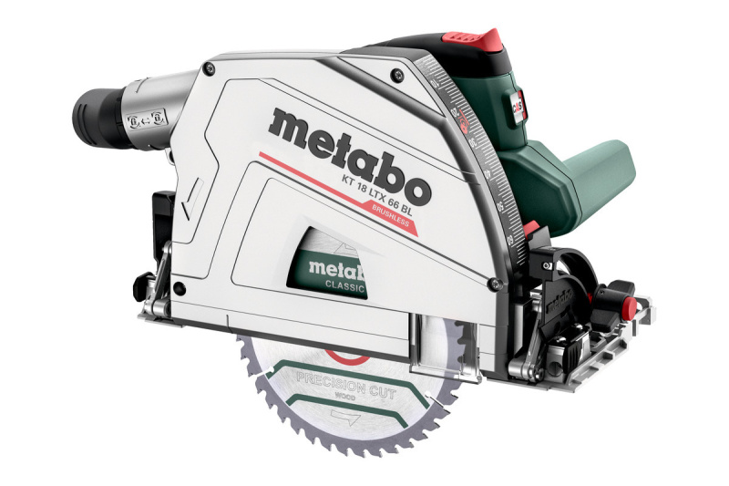 Metabo KT 18 LTX 66 BL 18V Li-ion Accu Invalcirkelzaag Set (2x 8.0Ah Accu) Incl. Geleiderail In MetaBOX - 165 X 20mm - Koolborstelloos - Detailed view of the product