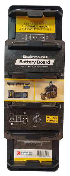 StealthMounts BD-DW20-1 Accuhouder Voor Dewalt 20v XR - Zwart - Houdt 3 Batterijen