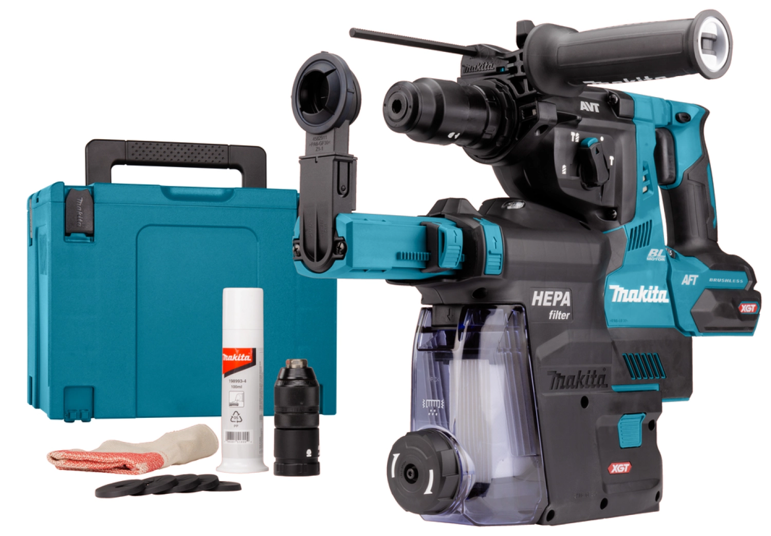 Makita HR004GZ02 XGT 40V Max Li-Ion Accu SDS-Plus Combihamer Body Incl. Stofafzuigsysteem In Mbox - 2,9J - Koolborstelloos