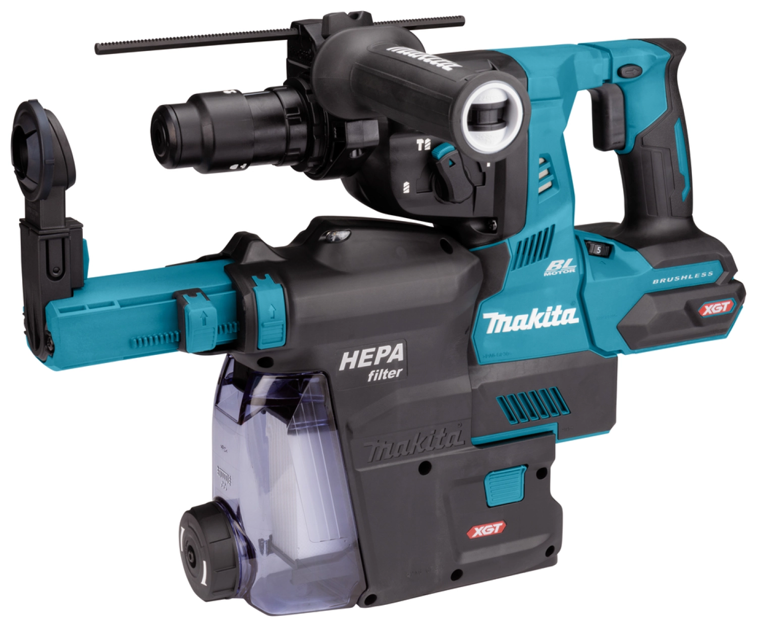 Makita accu combihamer - HR004GZ02 - SDS-Plus - 40V Max - excl. accu en lader - in doos met stofafzuigunit