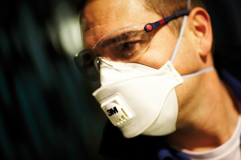 3M 9322+ Aura Stofmasker - FFP2 - Onderhoudsvrij - Plooibaar - Met Uitademventiel - Detailed view of the product