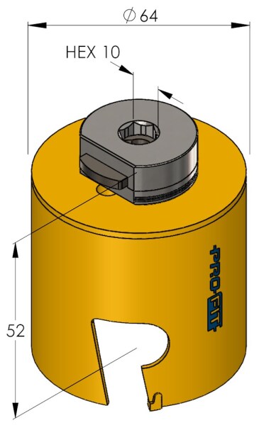 ProFit 09081064 Multi Purpose Gatzaag Incl. Adapter - 64mm - Detailed view of the product