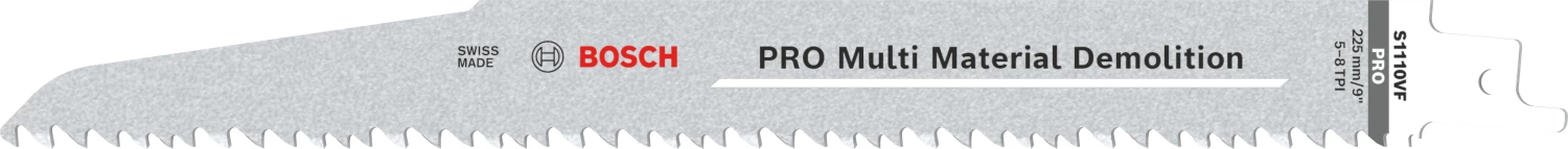 Bosch PRO S1110VF Demolition Reciprozaagblad - 225mm - Multi Materiaal (5st)