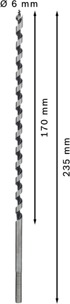 Bosch 2608597622 Slangenboor - Zeskantopname - 6 X 160 X 235mm - Detailed view of the product