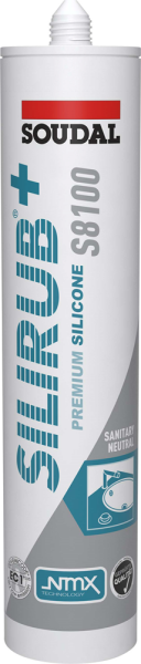 Soudal Silirub+ S8100 Sanitair Siliconekit - Wit - 300ml
