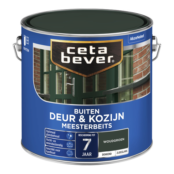 CetaBever Buiten Deur & Kozijn Meester Beits - Zijdeglans - Woudgroen - 2,5 liter