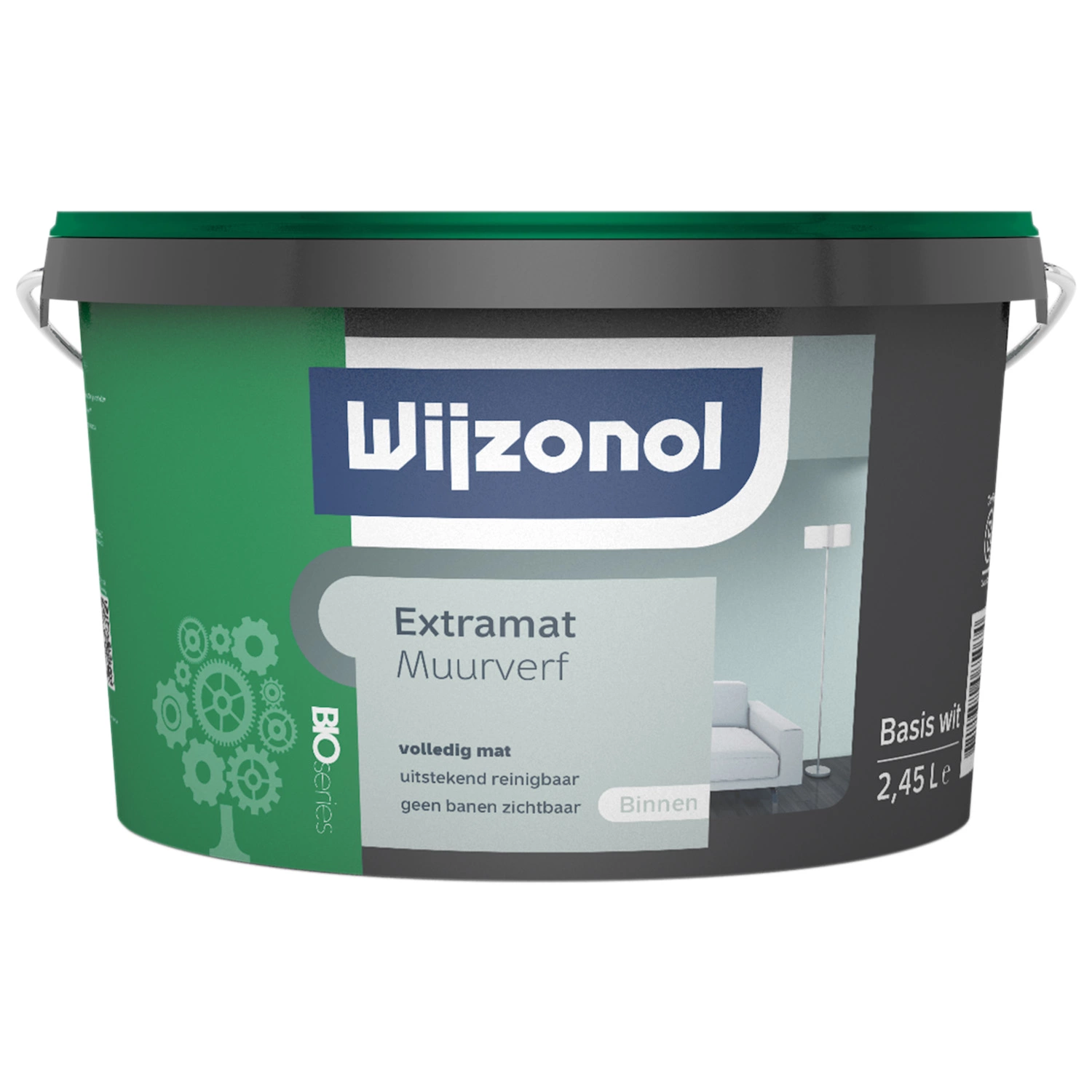 Wijzonol Extramat Muurverf BIO Series - Op Kleur Gemengd - 2,5L