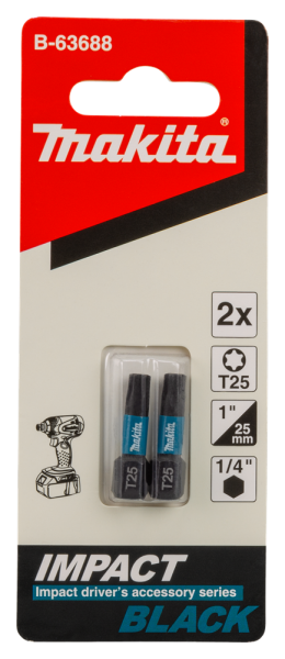 Makita B-63688 Slagschroefbit T25x25mm - Detailed view of the product