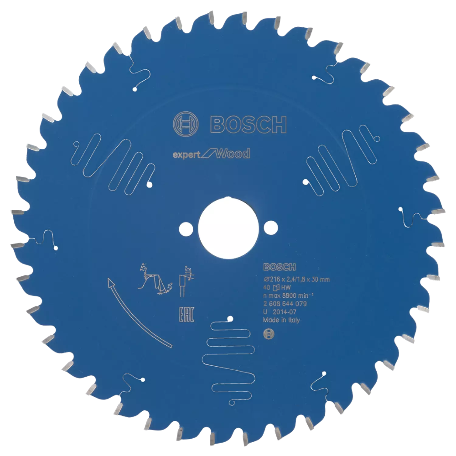 Bosch 2608644079 Expert Cirkelzaagblad - 216 X 30 X 40T - Hout - Carbide