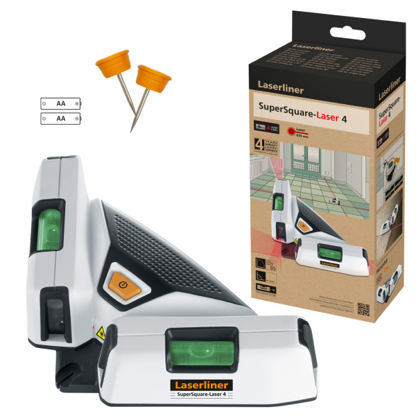 Laserliner SuperSquare-Laser 4 Tegellaser - Rood - 15 M - 90° - Detailed view of the product