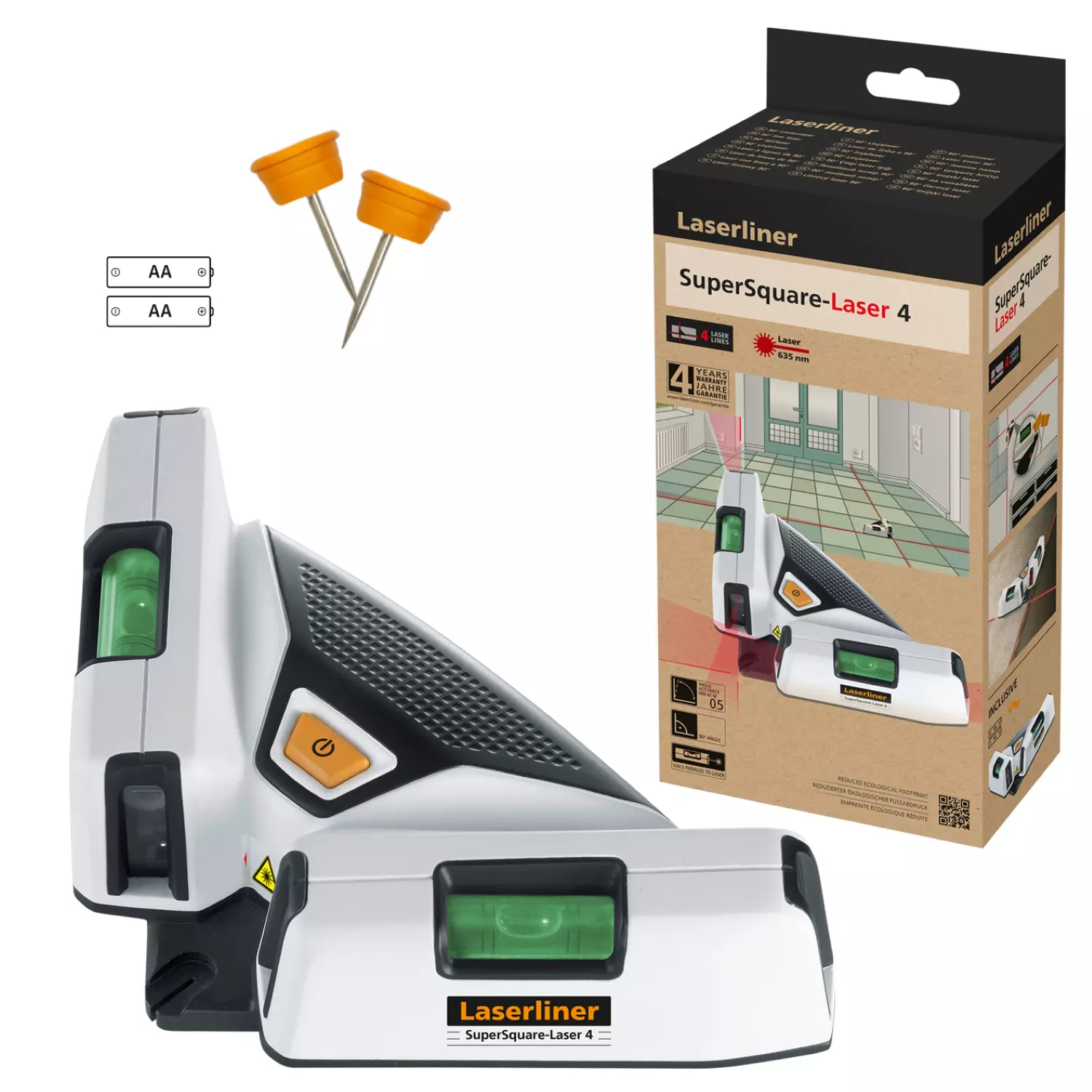 Laserliner SuperSquare-Laser 4 Tegellaser - Rood - 15 M - 90° thumbnail 2