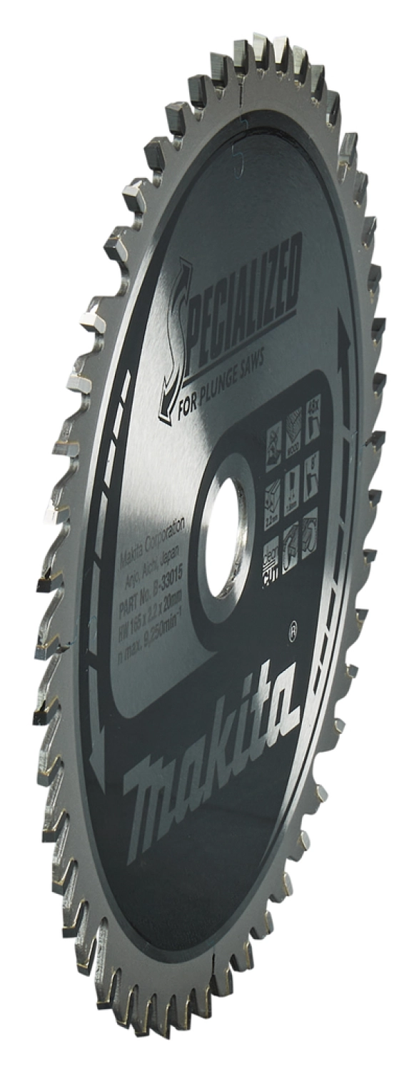 Makita Invalcirkelzaagblad voor hout | Specialized: Invalcirkelzaag | Ø 165mm Asgat 20mm 48T - B-33015