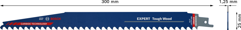 Bosch 2608900406 EXPERT Reciprozaagblad S1242KHM Tough Wood - Detailed view of the product