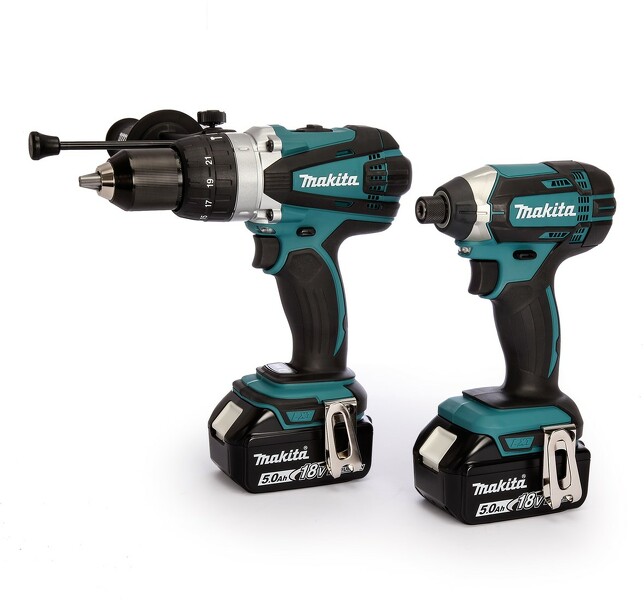 Makita DLX2145TJ 18V Li-Ion Accu Klopboor- /schroefmachine (DHP458)&Slagschroevendraaier (DTD152) Combiset (2x 5.0Ah Accu) In Mbox - Detailed view of the product