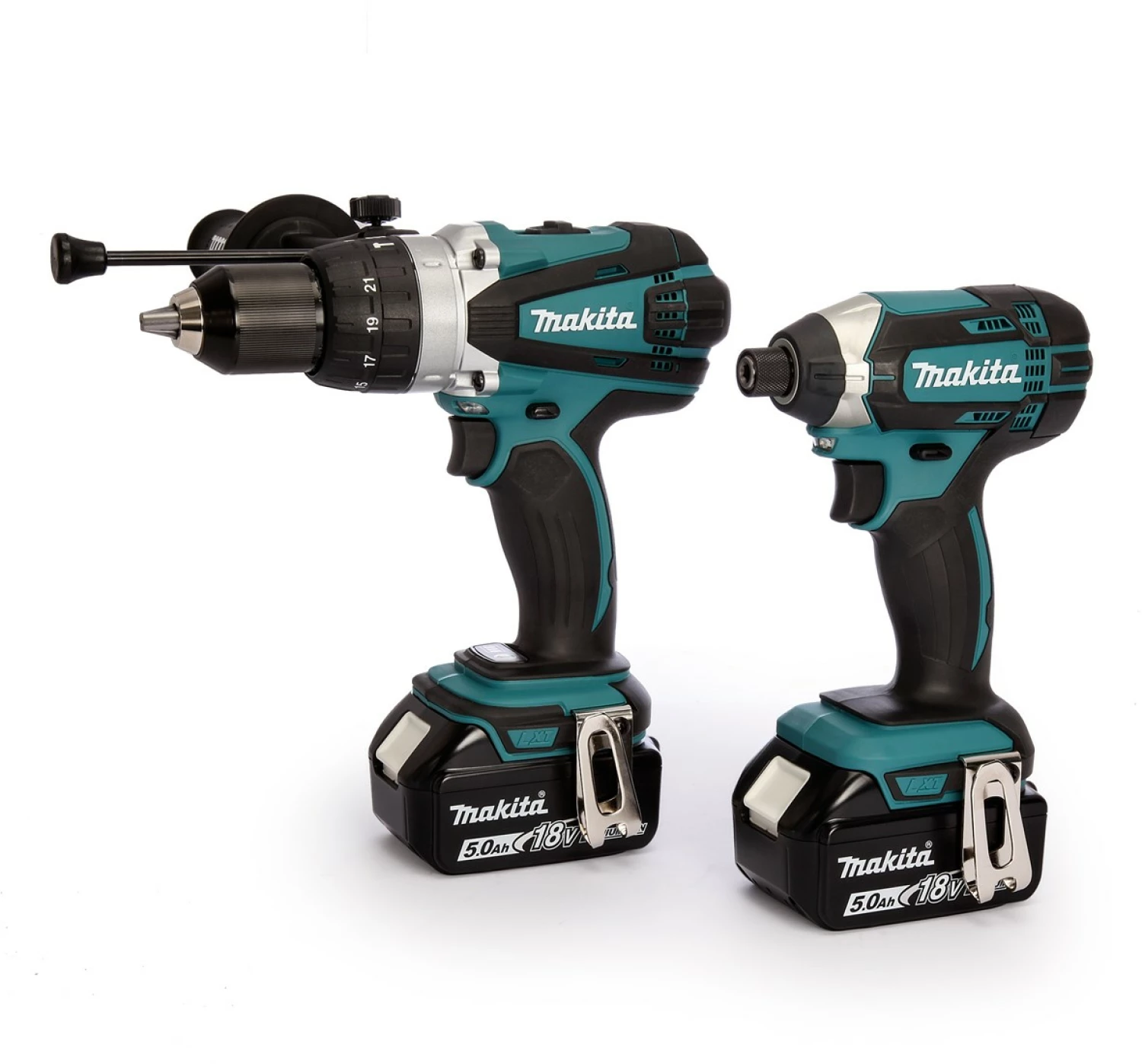 Makita DLX2145TJ 18V Li-Ion Accu Klopboor- /schroefmachine (DHP458)&Slagschroevendraaier (DTD152) Combiset (2x 5.0Ah Accu) In Mbox thumbnail 3