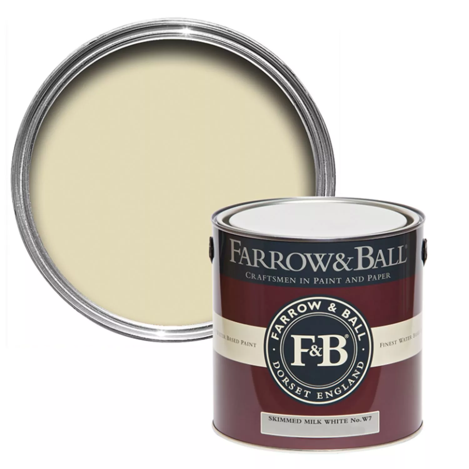 Farrow&Ball Flat Eggshell Skimmed Milk White No.W7 - 5L