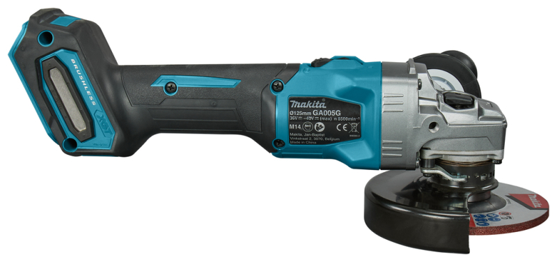 Makita GA005GZ01 40V Li-Ion Accu Haakse Slijper Body In Mbox - 125x22,23mm - Koolborstelloos - Detailed view of the product