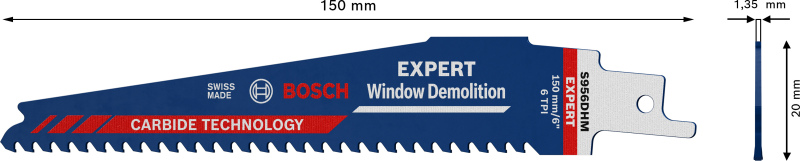 Bosch 2608900386 EXPERT Reciprozaagblad S956DHM 10st Window Demolition - Detailed view of the product