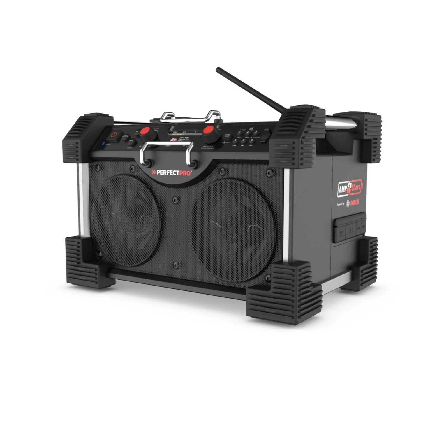 PerfectPro ROCKHART RH4 18V Multi Battery Bouwradio - FM RDS / DAB+ - AUX-in - Bluetooth thumbnail 2