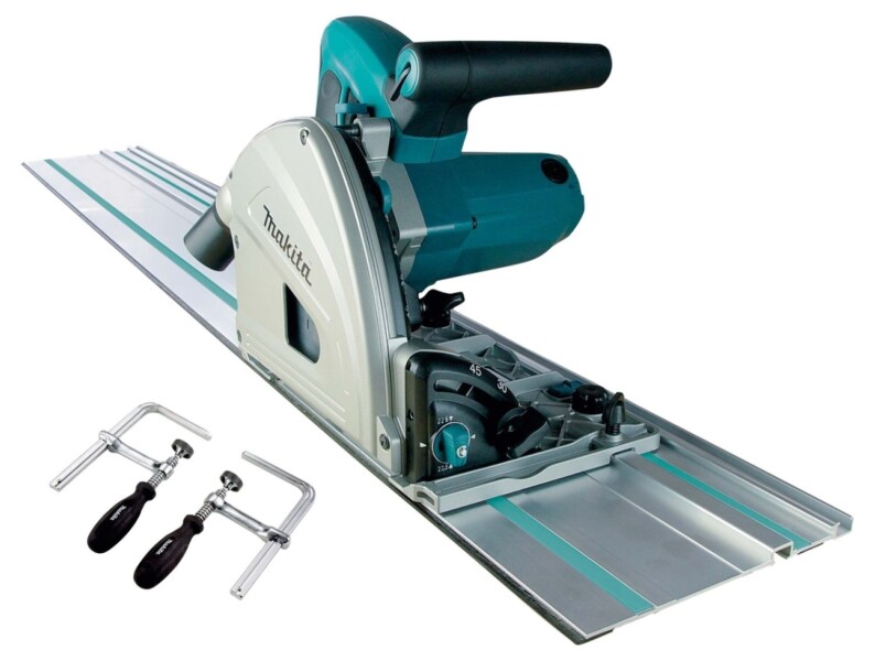 Makita SP6000JSP1 Invalzaag Incl. Geleiderail En Klemmen In Mbox - 1300W - 165mm - Detailed view of the product