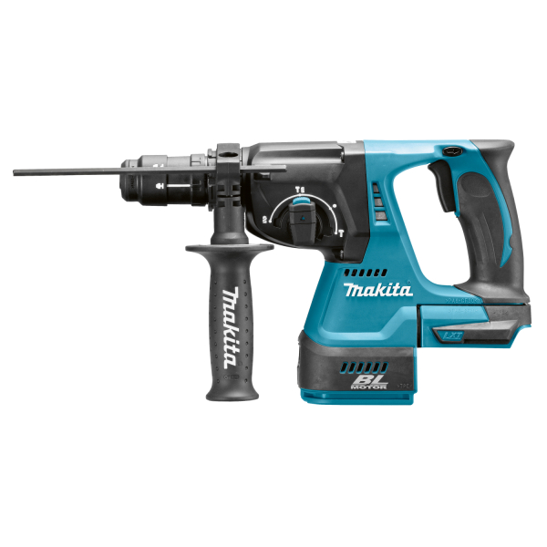 Makita DHR243RMJV 18V Li-Ion Accu SDS-plus Combihamer Incl. Snelspanboorkop En Stofafzuiging Set (2x 4.0Ah Accu) In Mbox - 2J - Koolborstelloos - Detailed view of the product