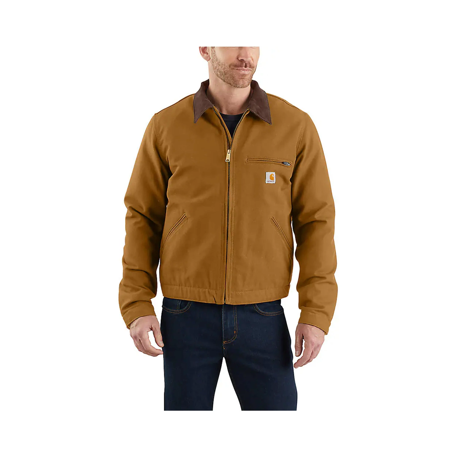 Carhartt Duck Detroit Jacket Carhartt Brown - L thumbnail 2