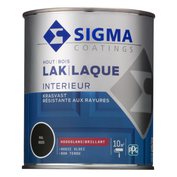 Sigma Interieurlak Ral 9005 Hoogglans 0,75ltr