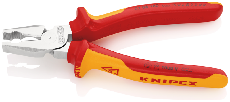 Knipex 206180 VDE Kracht Combinatietang - 180mm - Detailed view of the product