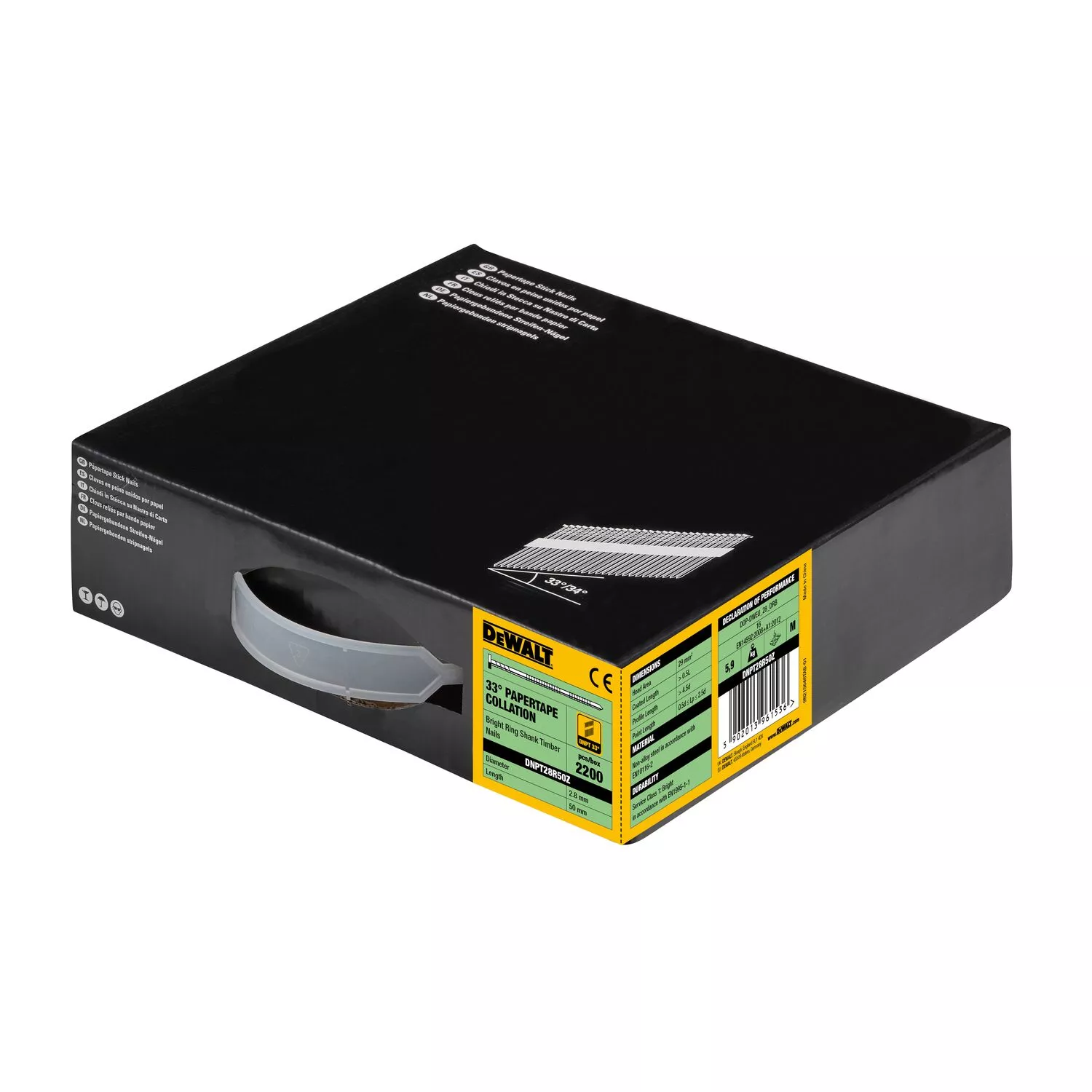 DeWALT DNPT28R50Z Geringde Spijkers Schuin 34° - 2.8 X 50mm (2200st) thumbnail 3