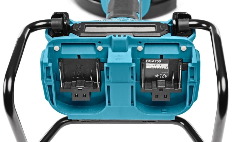 Makita DGA700Z 36V (2x 18V) Li-Ion Accu Haakse Slijper Body - 180mm - Koolborstelloos - Detailed view of the product
