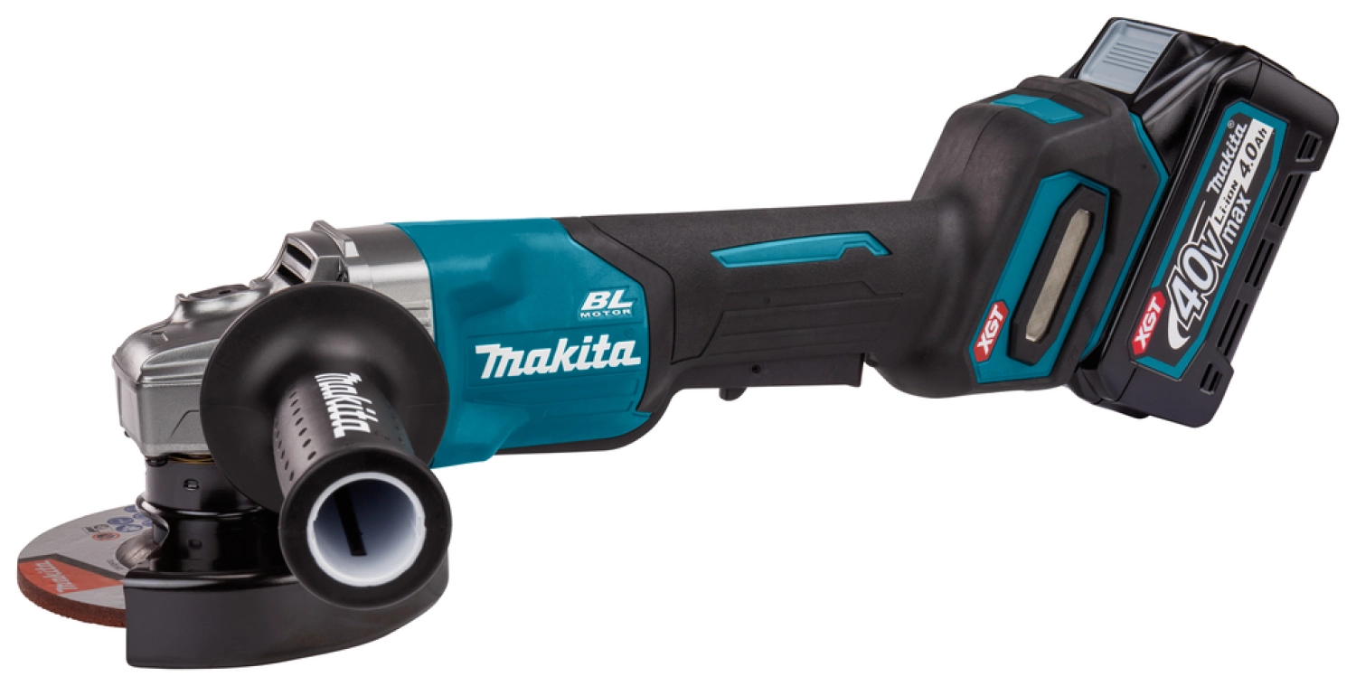 Makita GA016GM201 XGT 40V Max Li-Ion Accu Haakse Slijper Set (2x 4,0Ah) In Mbox - 125mm - Koolborstelloos
