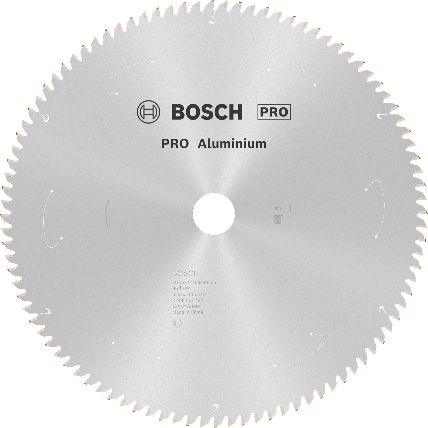 Bosch 2608837782 PRO Cirkelzaagblad - 305 X 30 X 96T - Aluminium