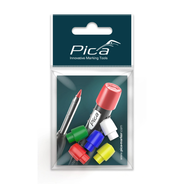 Pica 55801 Dry Gekleurde Doppen - Rood/Blauw/Groen/Geel/Wit (5st)