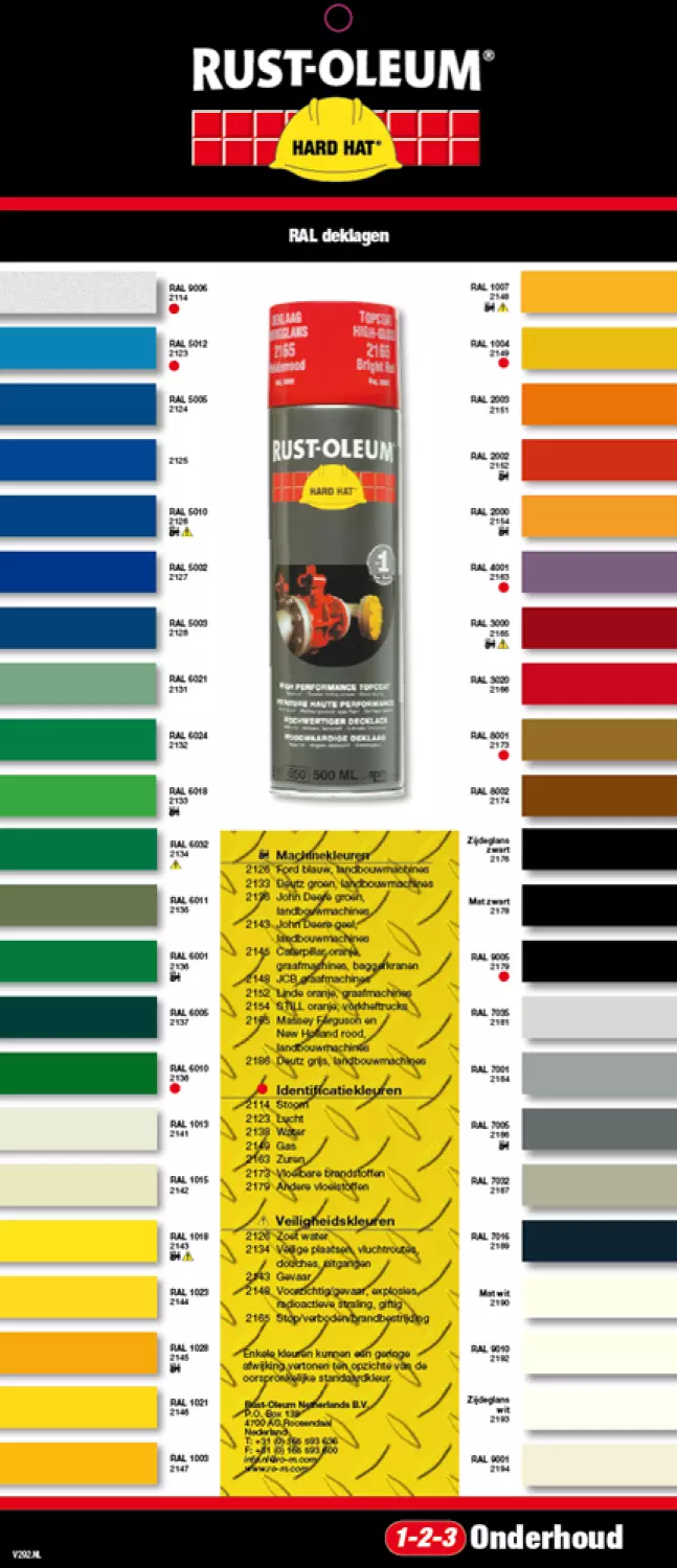 Rust-Oleum Hard Hat 2165 - RAL 3000 Vuurrood - 0,5L thumbnail 4
