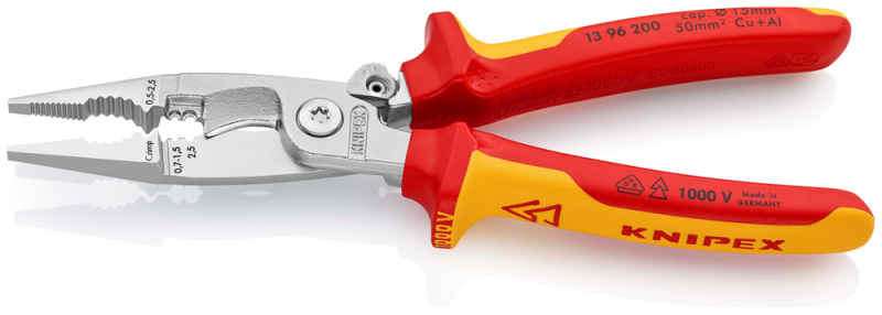 Knipex 1396200 Installatietang - Elektro - 200mm - Detailed view of the product