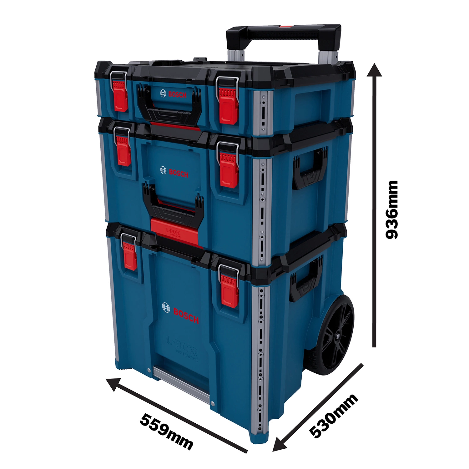 Bosch 1600A037DY Opbergkoffer Trolley L-Boxx Contractor Set 3 Professional thumbnail 2